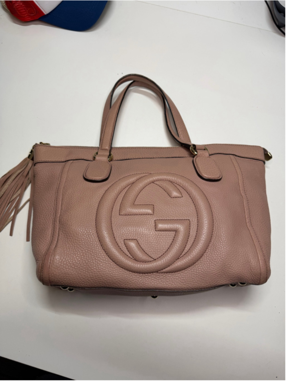 Women's Gucci Leather Tote Bag One Size Pink